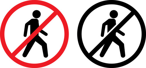 No pedestrian symbols - red and black © mohammad