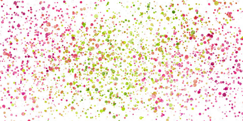 Bright green pink sparkling particles grunge abstract background. Vector design