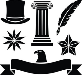 President day symbol sets vector