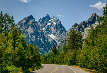 Fototapeta premium Highway to the Tetons