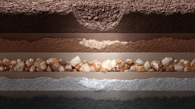 Layers of Natural Textures Revealed in Earth Tones and Minerals