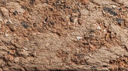 Obraz premium Textured Brown Rock Surface with Natural Elements and Patterns