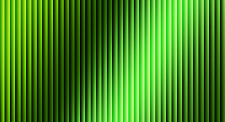 Vibrant vertical lime green stripes create a striking abstract background pattern suggesting rhythmic motion or dynamic digital wave frequencies for modern graphic design. © Basit