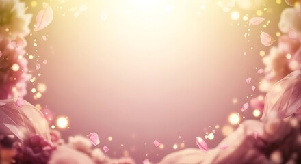 Sunlight rays through forest trees with bokeh glow and warm golden light