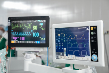 blood pressure monitor in the hospital
