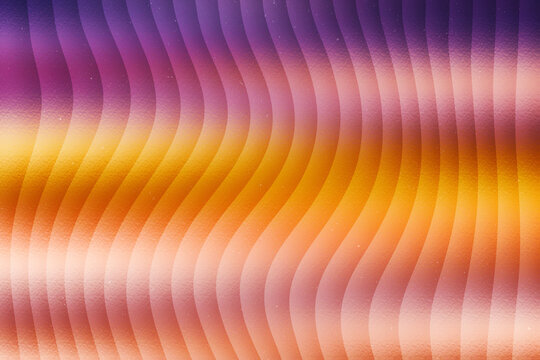 Vibrant wavy gradient pattern with purple, orange, and yellow hues isolated on white background