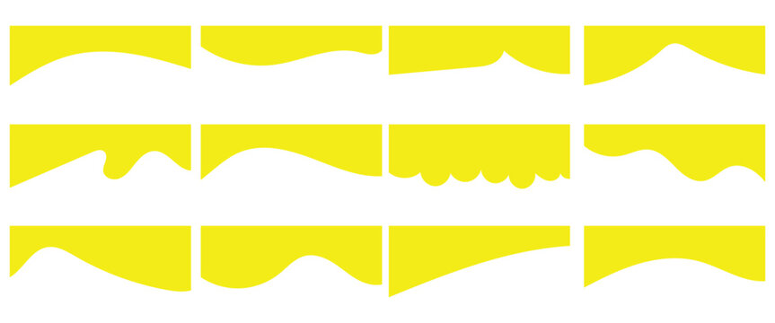Collection of dividers shape templates for website and app design. Vector illustration.