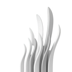 Abstract flame sculpture, modern metal art, decorative element