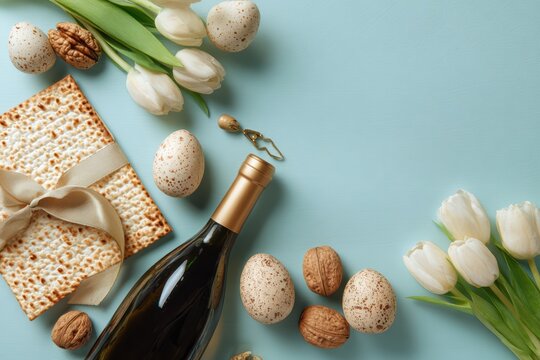 Passover Celebration Flat Lay