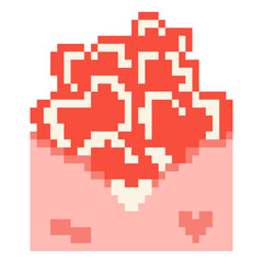 Obraz premium Pixel Heart Envelope