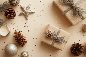 Festive Holiday Flat Lay