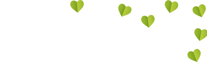 Obraz premium A light green heart, solitary on a transparent background. Valentine's Day paper cutout decoration.