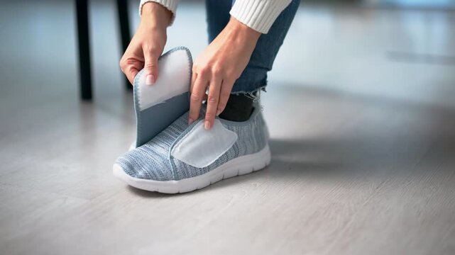 Woman With Diabetes Wearing Special Shoes