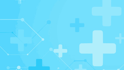 Fototapeta premium abstract blue healthy medical science background flat color vector illustration template design