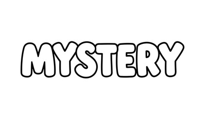 Mystery text on white background