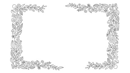 Beautiful floral frame design for decoration