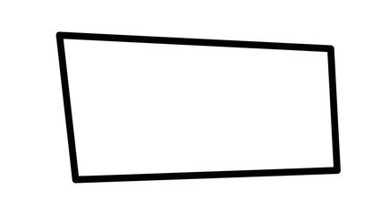 Simple black framed rectangle on white background