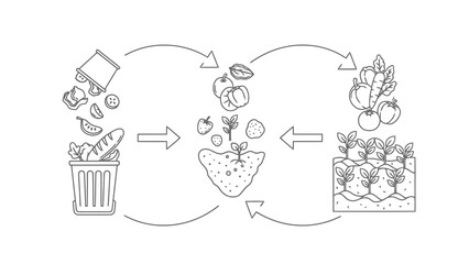 Composting process turning waste into nutrient rich soil