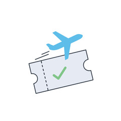 Air Travel Ticket and Boarding Pass with Plane