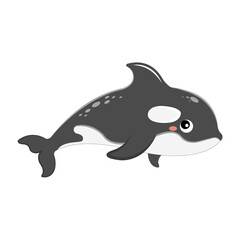 Obraz premium Vector graphic icon for Orca whale