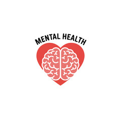 Mental Health Heart Brain Logo