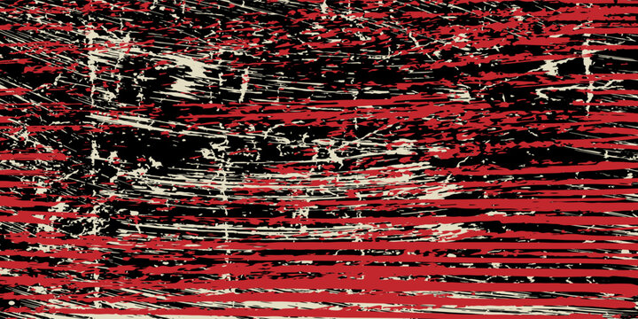 Background texture photo of old iron table with black white and red color shot by mobile phone top view close vignetted, punk agressive awsome cool rebel damage chaos blood dirty mess feeling picture
