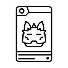 Simple black Collecting Card Icon