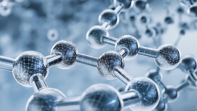 Microlevel visualization showing a detailed molecular framework highlighting the structure and connection of atoms in a scientific environment