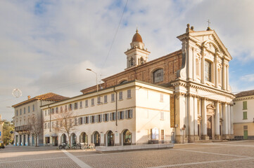 Obraz premium Church of San Benedetto Abate in Crema Italy