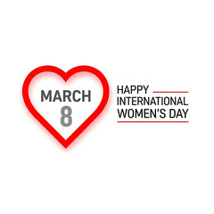 Happy international women's day on march 8th