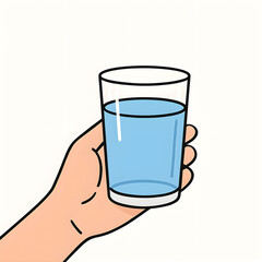 hand holding glass of water