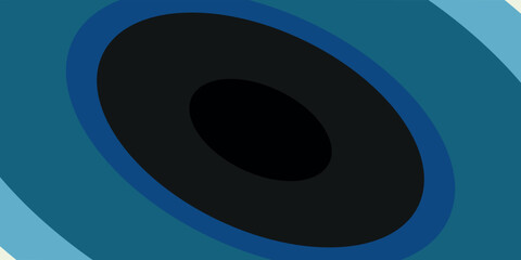 Hypnotic abstract design with concentric ovals in a gradient of blue and black colors, creating a dynamic visual effect.