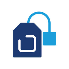 tea bag colored icon vector design good for web or mobile app