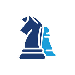 chess knight pawn colored icon vector design good for web or mobile app