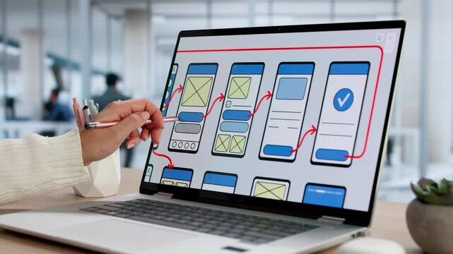 UI UX Design Services. Designer Woman