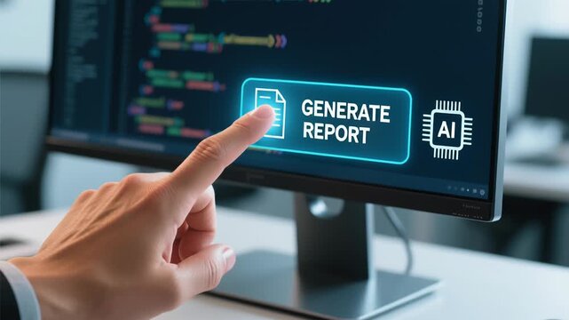 Next gen software developer leverages ai technology, machine learning, programming, and coding to cybersecurity and generate reports in advanced digital workspace