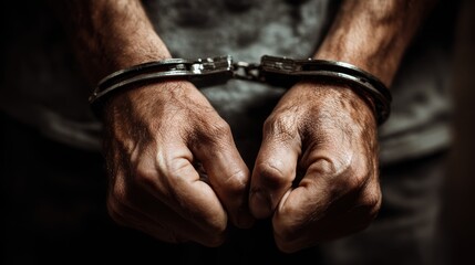 Male inmate handcuffs offender