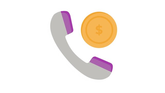 Phone call icon featuring a traditional handset symbol on a simple background.