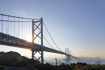 Obraz premium 瀬戸大橋(与島PA)