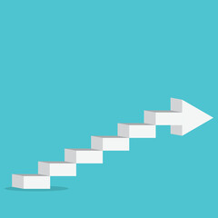 Fototapeta premium Business concept growth success process, stairs stacking as step stair, copy space.