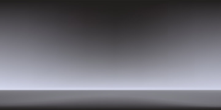 Empty grey studio background. Limbo dark bg. Product studio room. Limbo dark background. Abstract 3d backdrop for presentation. Minimal wall scene. Showcase, promotion display. Vector illustration