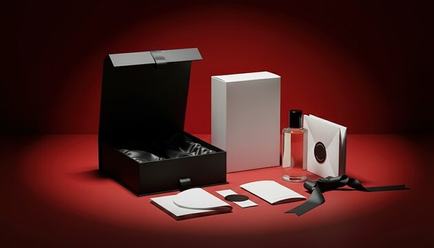 Luxury Black Gift Box Set with Skincare Products