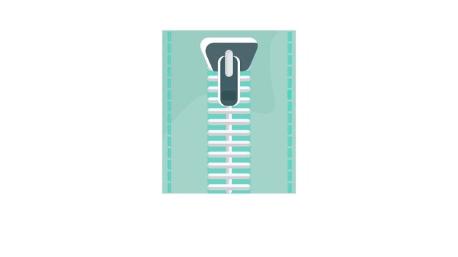 A close-up of a zipper against a solid blue background, highlighting the zipper's teeth and pull tab.