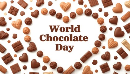Obraz premium A colorful assortment of chocolates celebrating World Chocolate Day