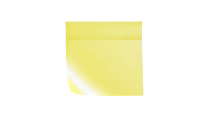 Single Yellow Sticky Note with Curled Corner