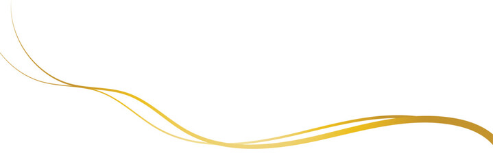 Golden wavy line, gold curved line, Vector illustration. EPS 10 .