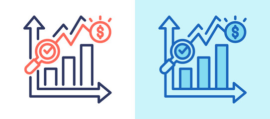 Market Surge whiteblue icon © Littlestar23