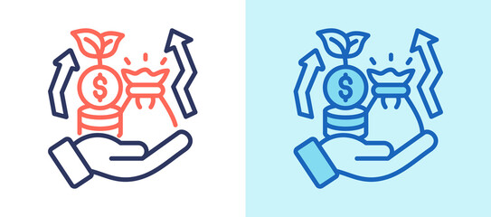 Wealth Trends whiteblue icon