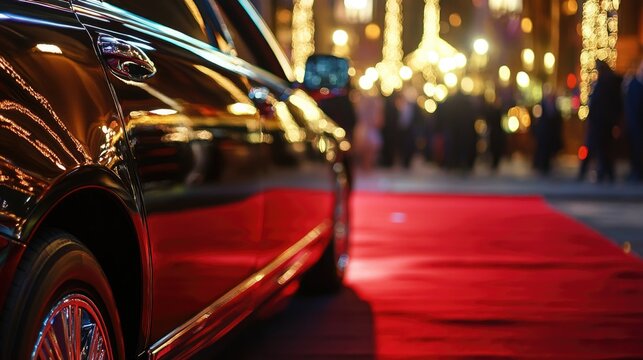 VIP Arriving in Style with Chauffeured Service. Exclusive Transportation & Special Event Concept
