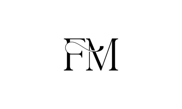 FM initial letter logo or FM monogram